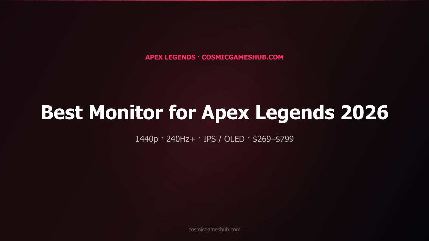 Best Gaming Monitor for Apex Legends 2026 — 5 Picks ($269–$799)